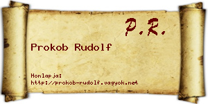 Prokob Rudolf névjegykártya