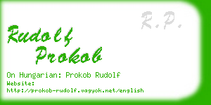 rudolf prokob business card